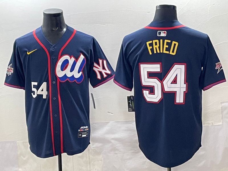 Men 2025 New York Yankees #54 Fried Drak Blue All star Nike MLB Jersey style 09->new york yankees->MLB Jersey